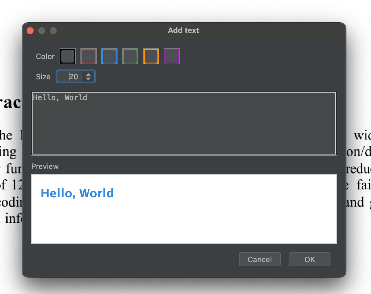 Adding text to a PDF in JetBrains IDE